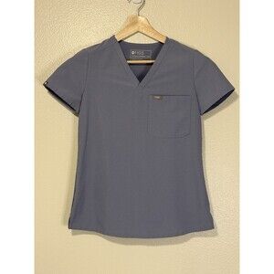 FIGS Women's Catarina One Pocket Scrub Top Size XXS Blue Medical Dental